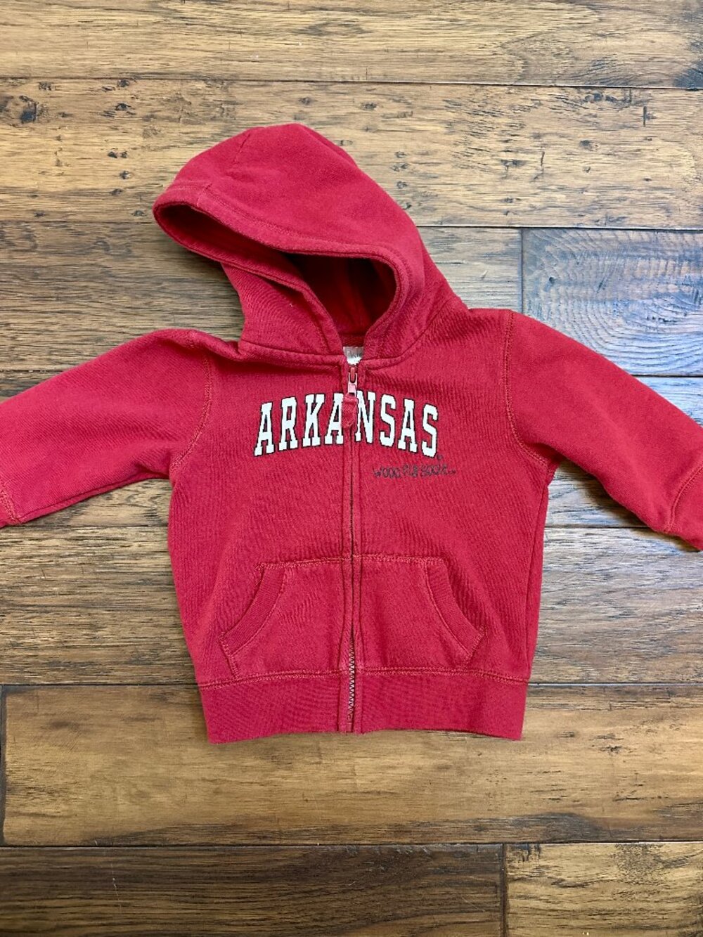Baby Boys' Arkansas Razorbacks Red Zip-Up Hoodie